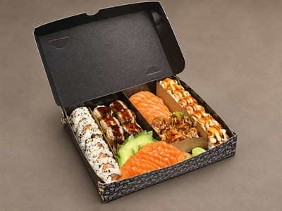 Seleção Nagano com sushis, sashimis e peças variadas em caixa especial